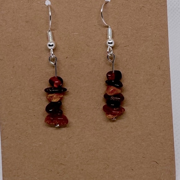 Amber earrings handmade Elegant Drop Earrings - Picture 1 of 3